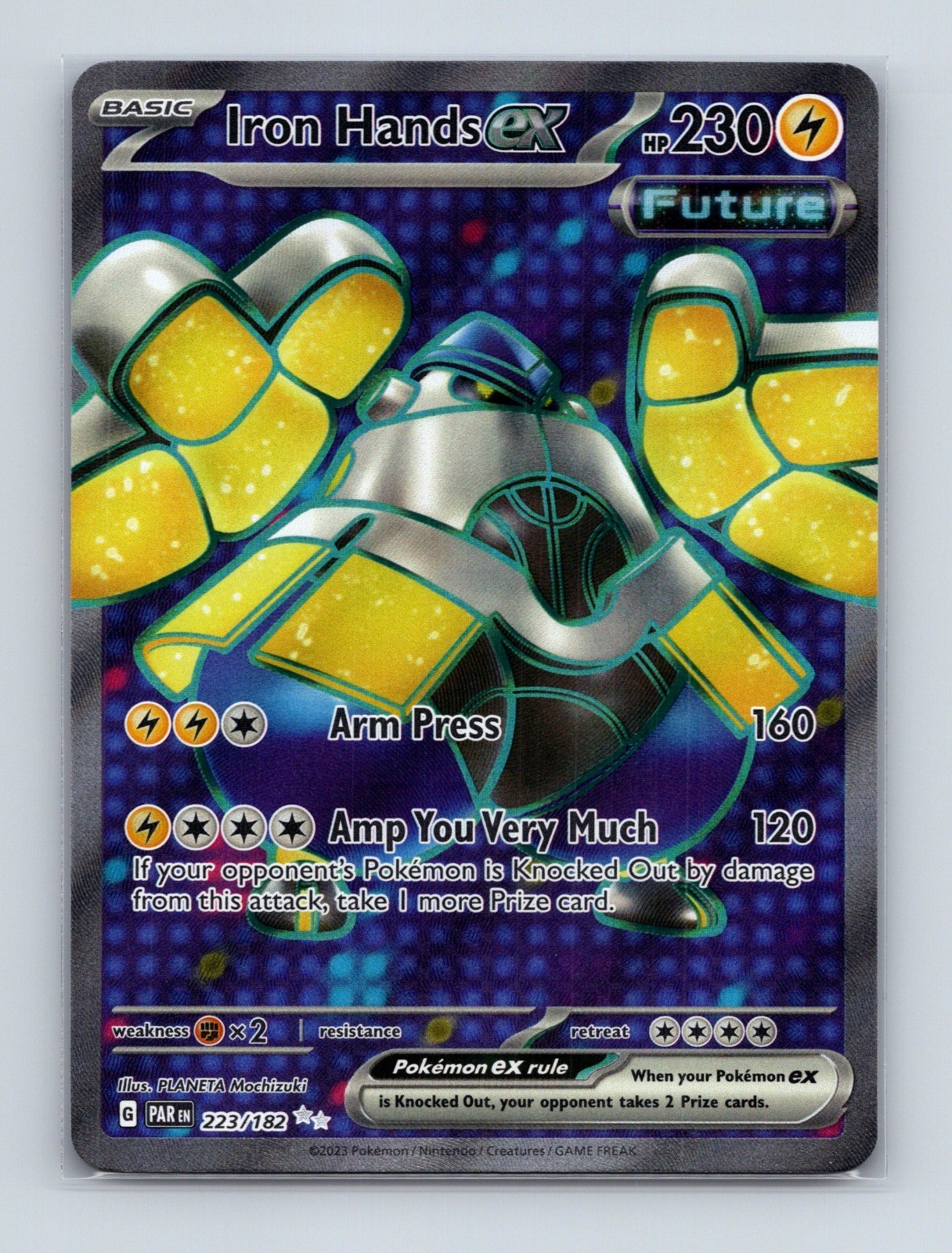 Iron Hands ex Holo Ultra Rare SV04: Paradox Rift 223/182 NM