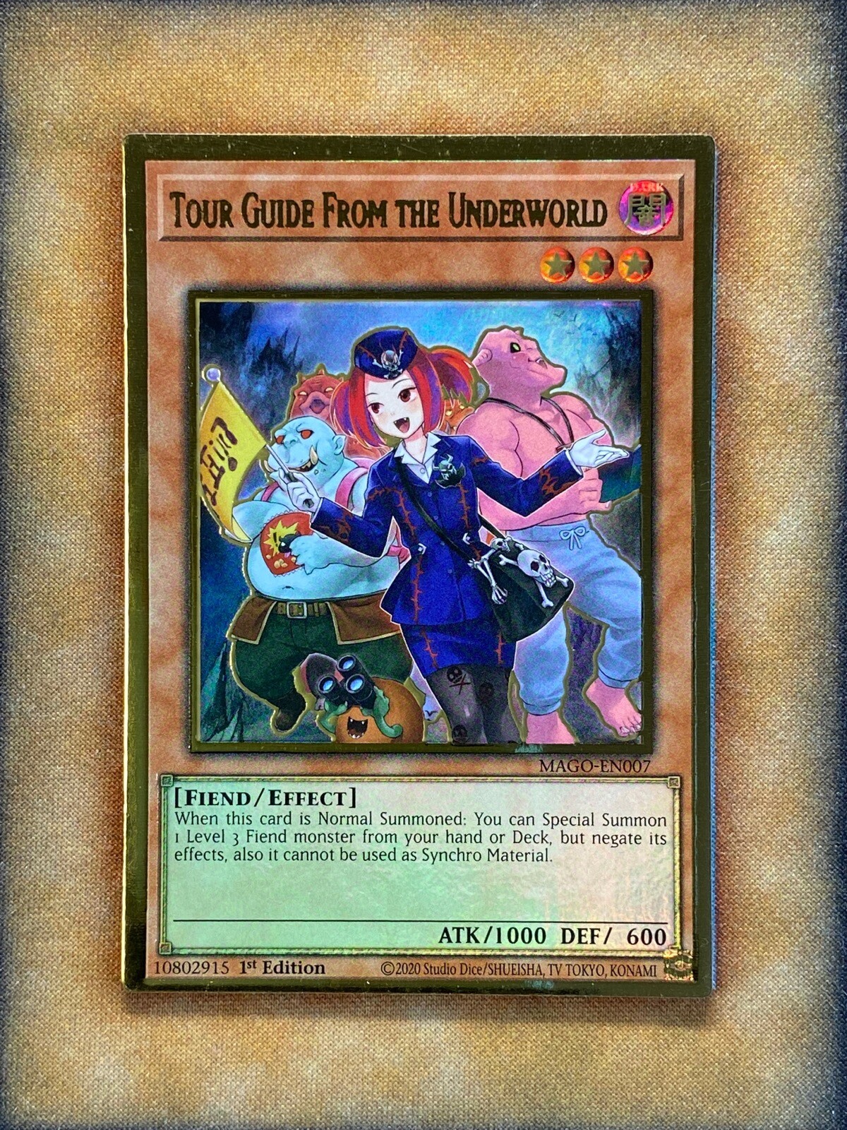 Yugioh Tour Guide From the Underworld MAGO-EN007 Gold Rare Alt Art 1st Ed NM