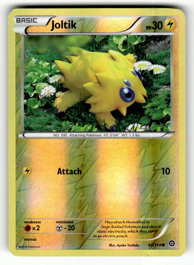 Joltik 41/114 Common Steam Siege Reverse Holo Pokemon Lightly Played