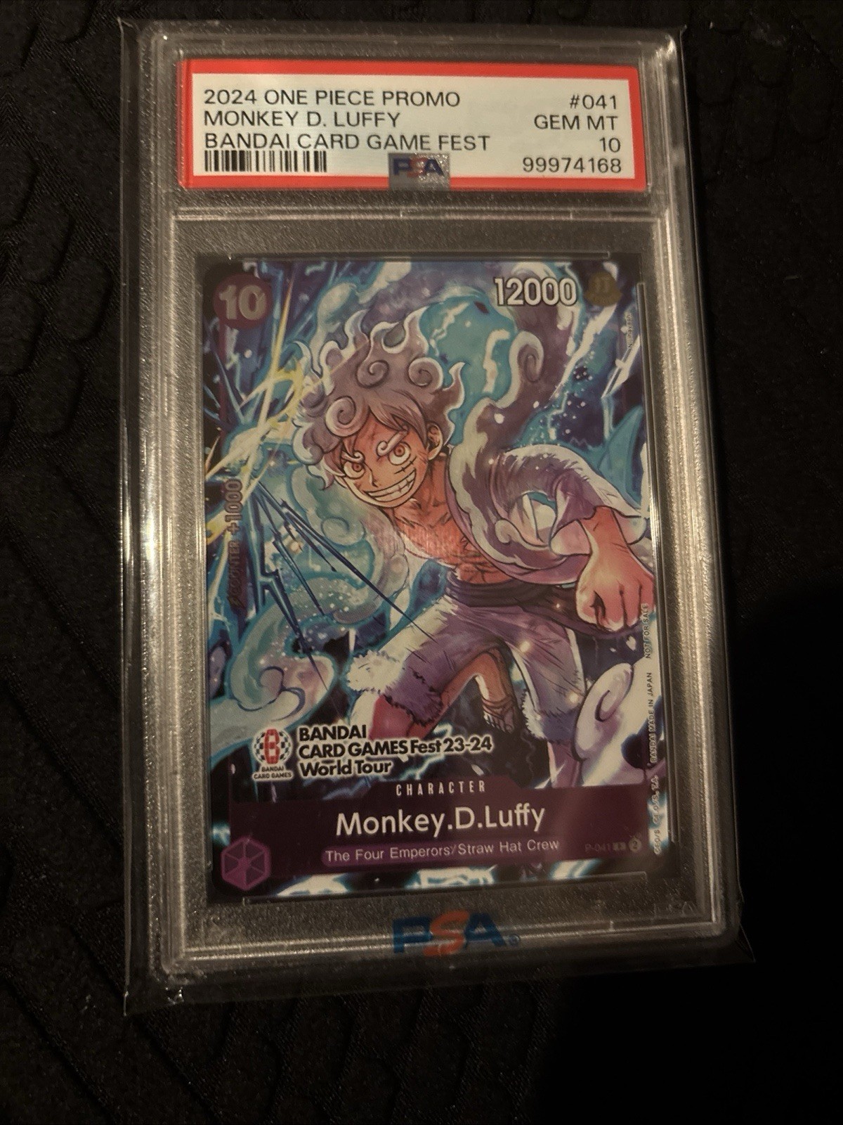 2024 One Piece Promo Monkey D. Luffy #P-041 Bandai Card Game Fest PSA 10 English