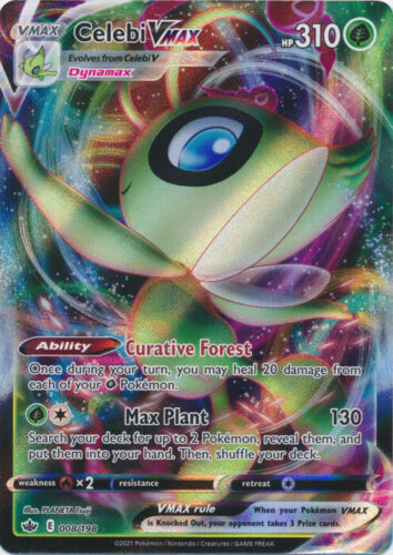 Celebi VMAX – 008/198 Ultra Rare Chilling Reign NM Pokemon TCG