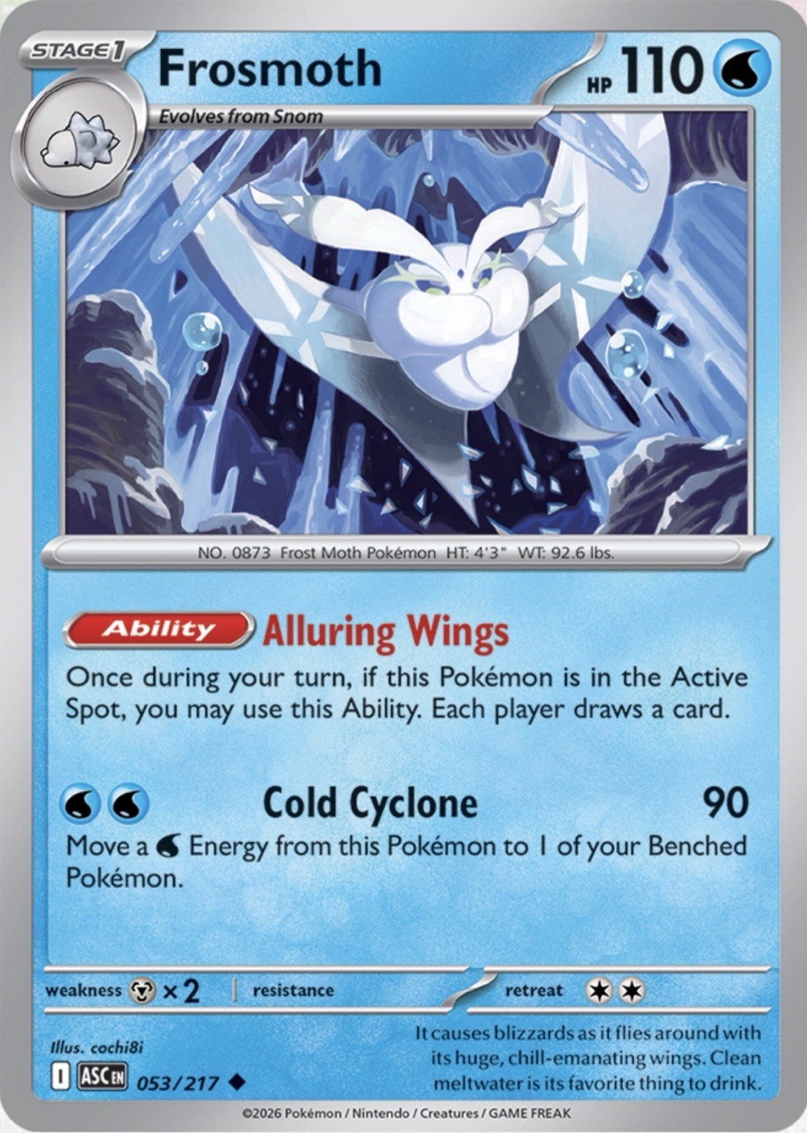 Frosmoth 053/217 Pokémon ME: Ascended Heroes Uncommon Regular 2026 NM