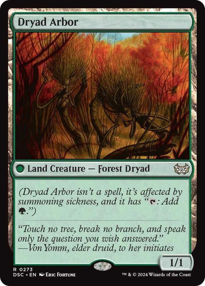 1x Dryad Arbor – Commander: Duskmourn: House of Horror – NM – MTG