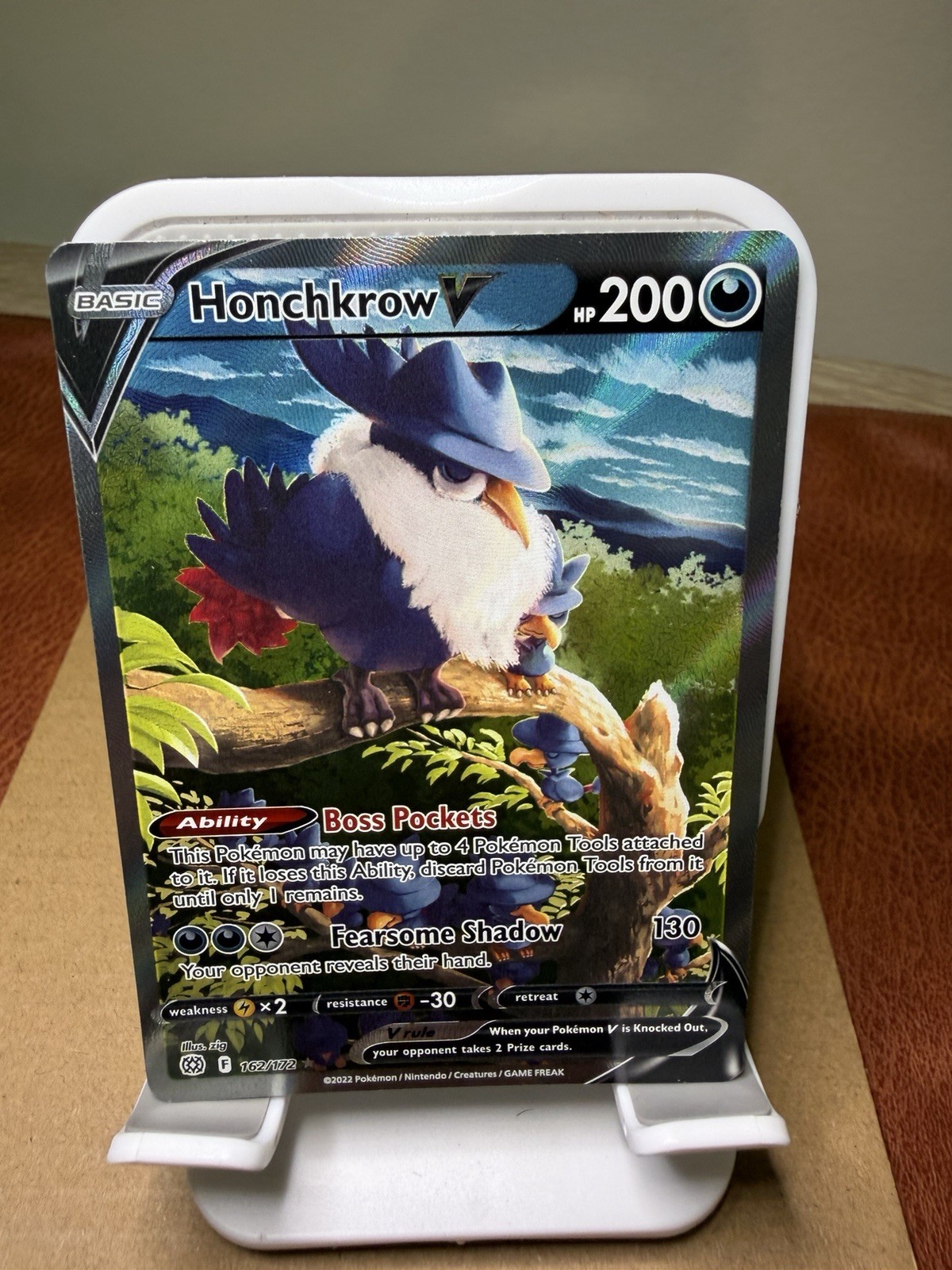 Pokémon TCG Honchkrow V Sword & Shield: Brilliant Stars 162/172 Holo Ultra Rare