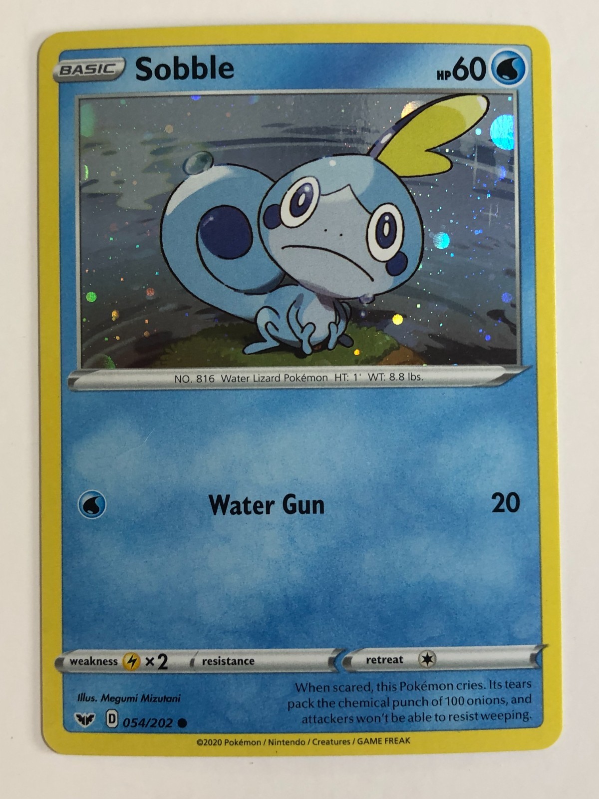 Pokemon TCG Promo Cosmos Sword & Shield Holo Sobble 054/202 Near Mint