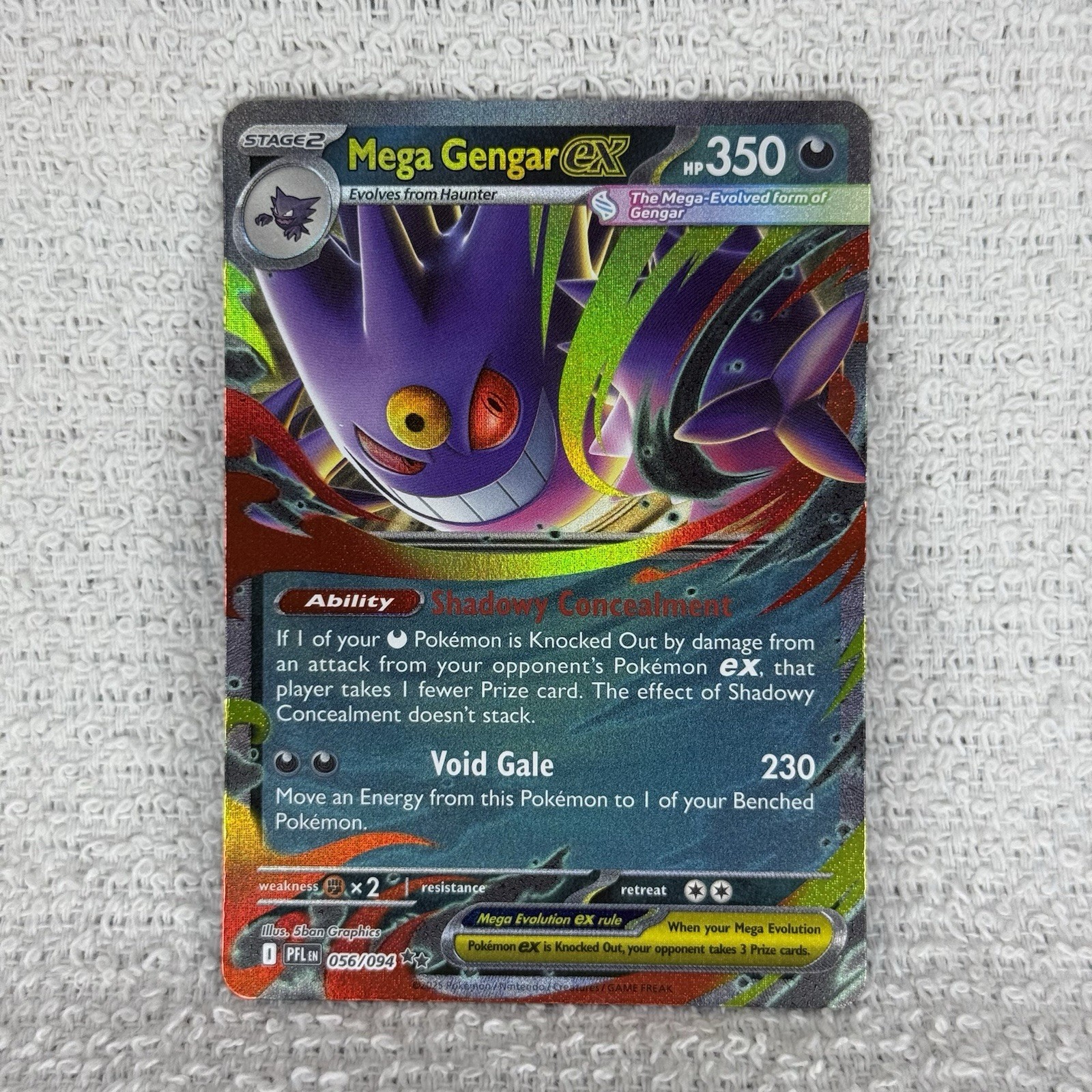 Mega Gengar EX 056/094 Me02: Phantasmal Flames Holo NM
