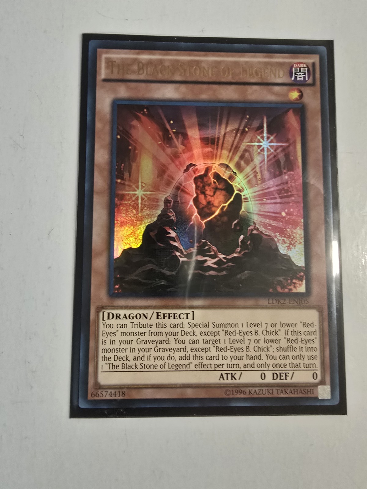The Black Stone of Legend – LDK2-ENJ05 – Unlimited – Ultra Rare Yugioh NM