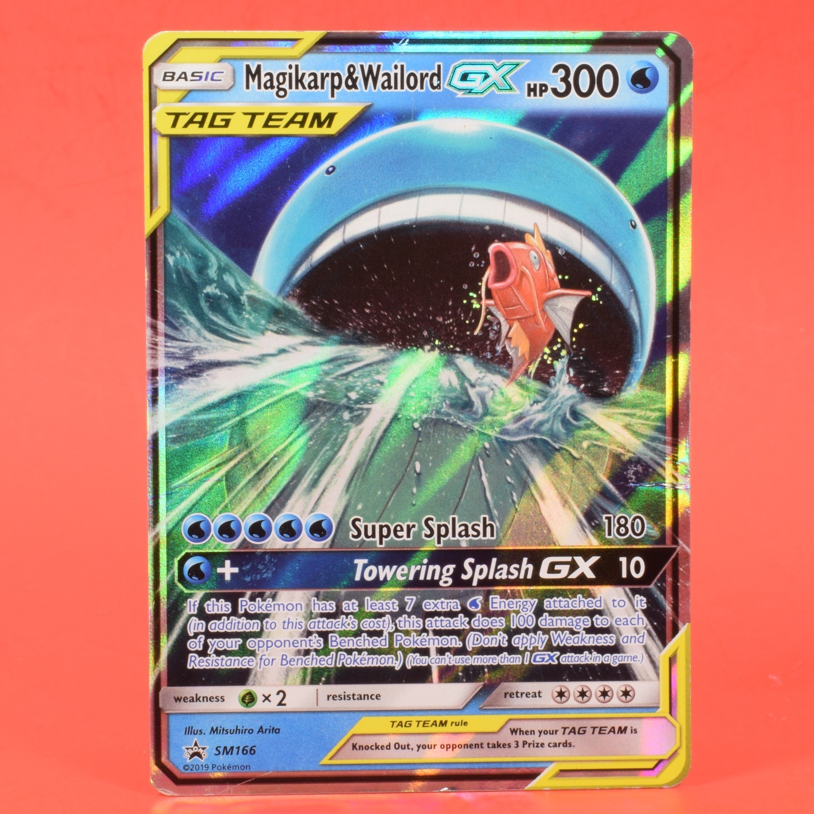 Pokemon TCG English Card Sun & Moon Promo Magikarp & Wailord GX SM166 Standard