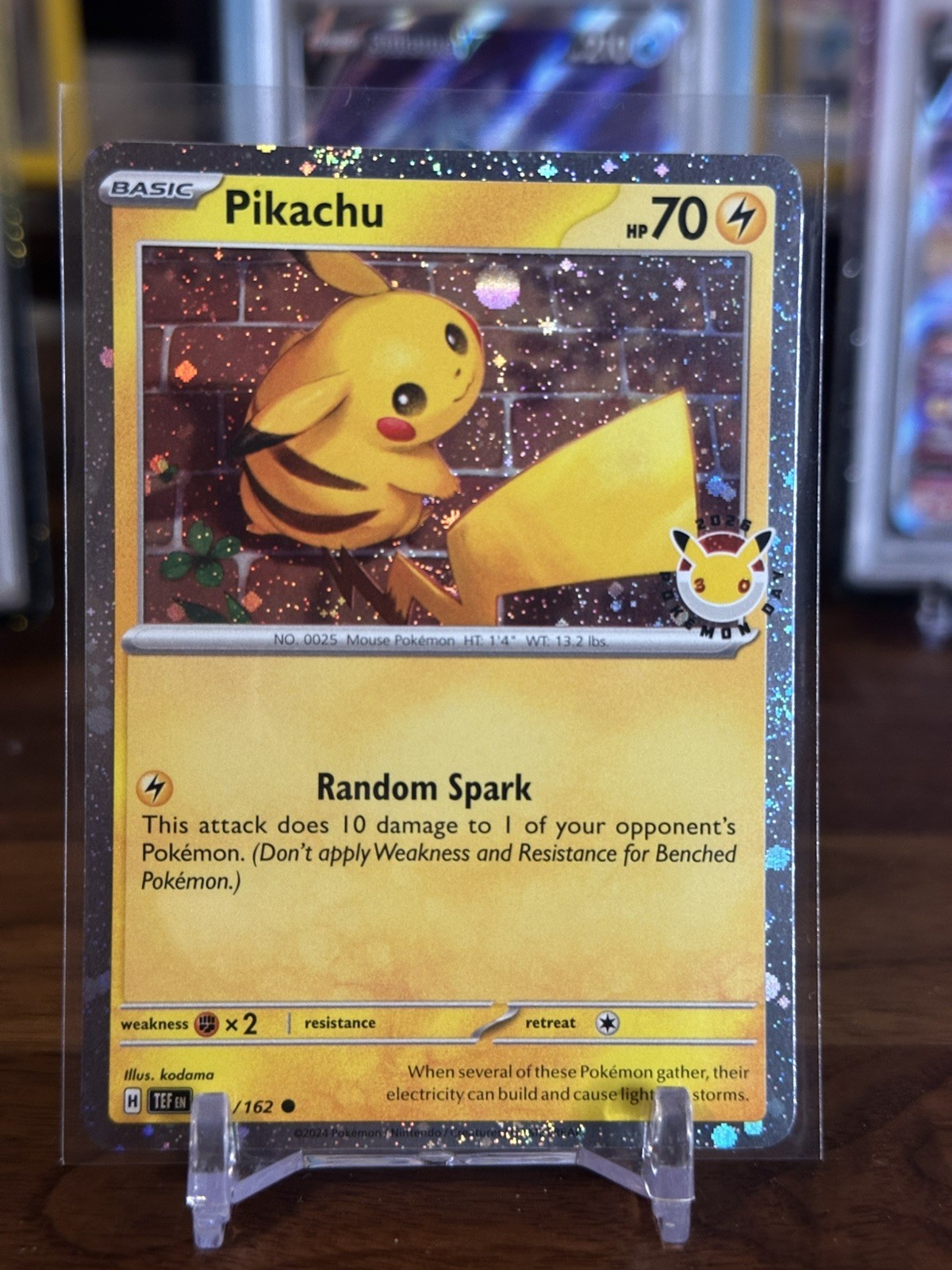 Pikachu 051 /162 Stamped 2026 Pokemon Day 30 Promo TCG C1