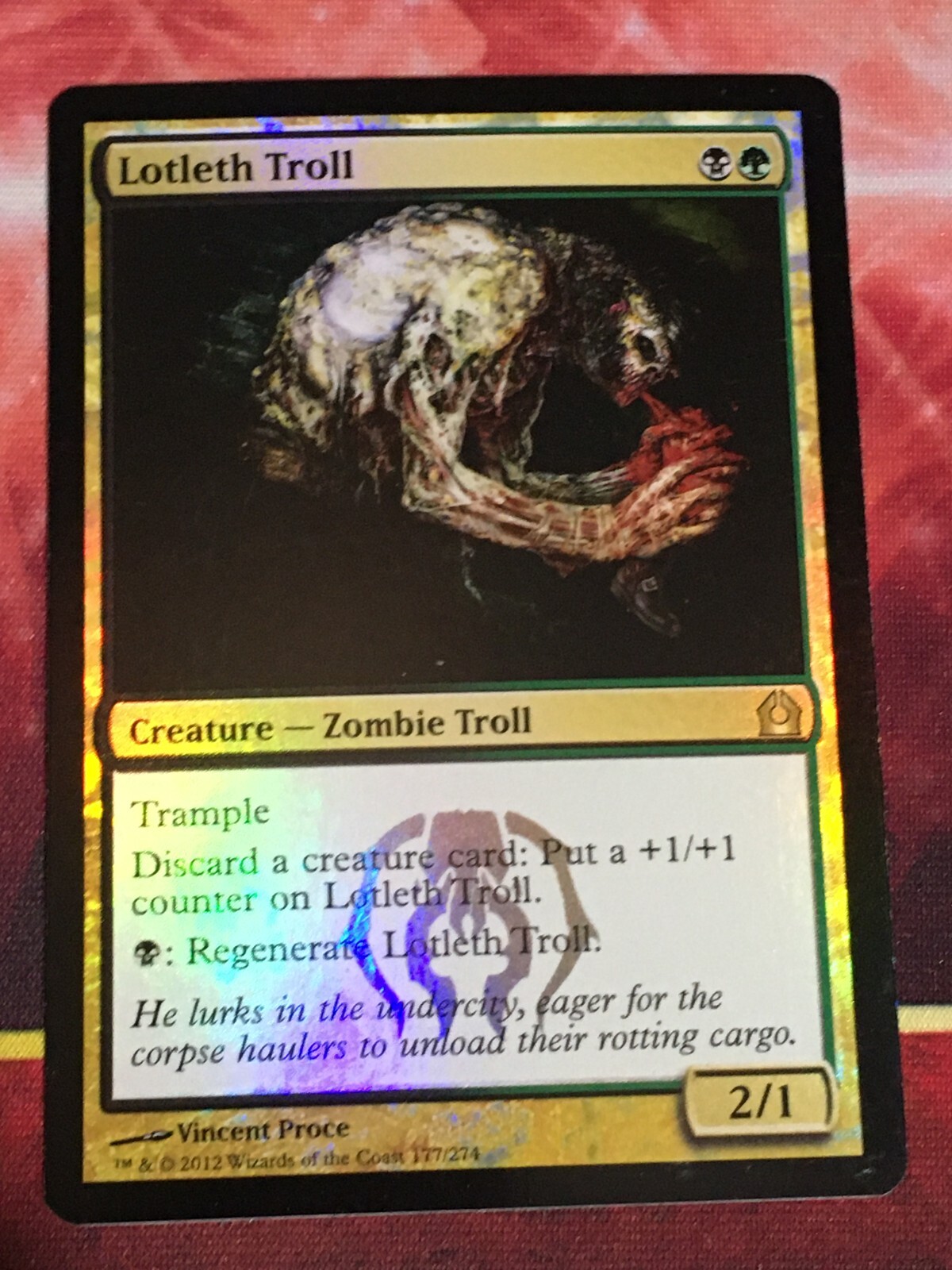 C6642 MTG MAGIC RETURN TO RAVNICA LOTLETH TROLL #177 FOIL LP RARE