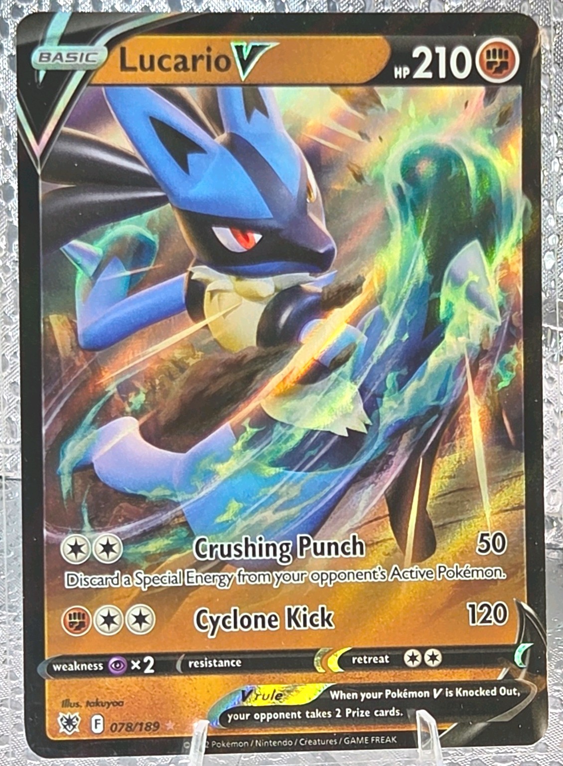 Lucario V 078/189 Holo V Rare Astral Radiance 🔥 Pokemon Holo Near Mint TCG