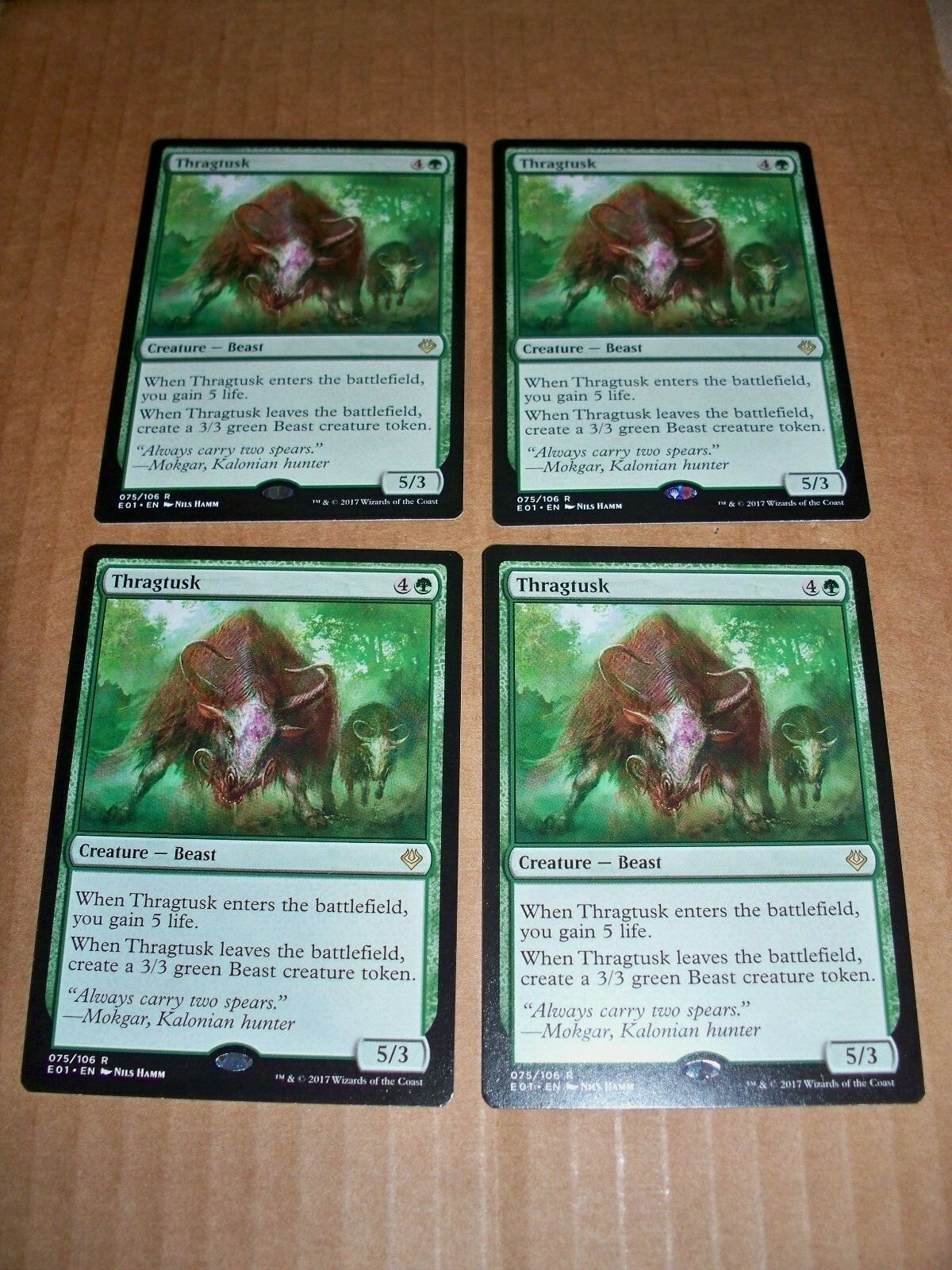MTG Magic 4x Thragtusk Archenemy Nicol Bolas NM/LP