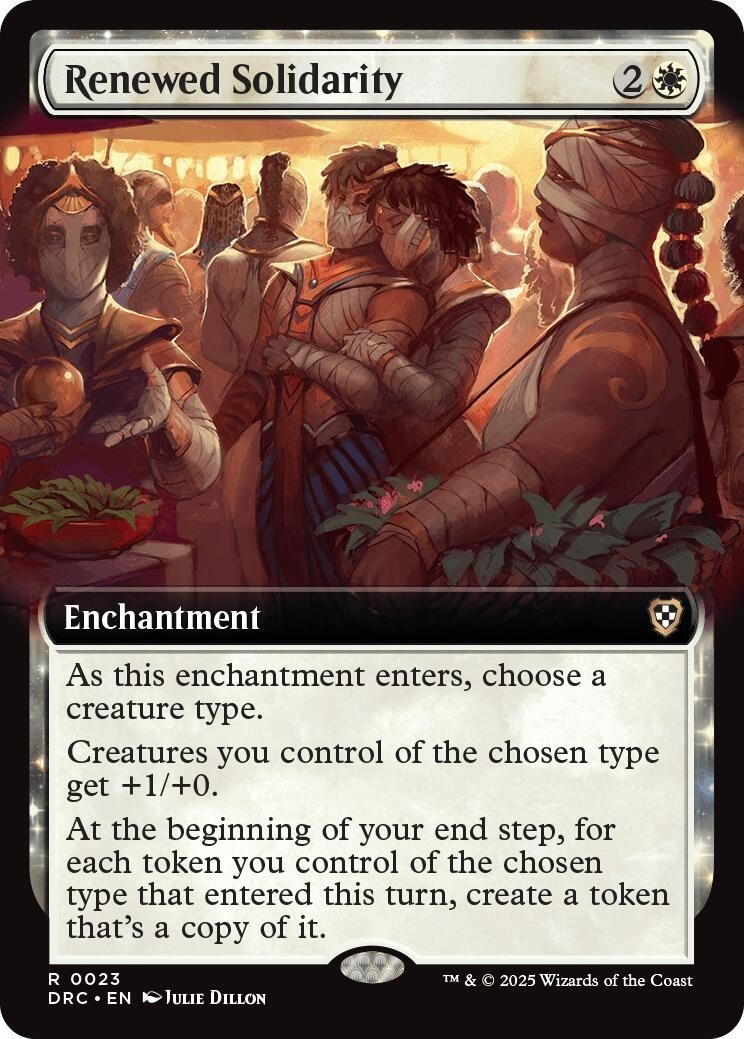 Renewed Solidarity (Extended Art) (23) Commander: Aetherdrift MTG DRC