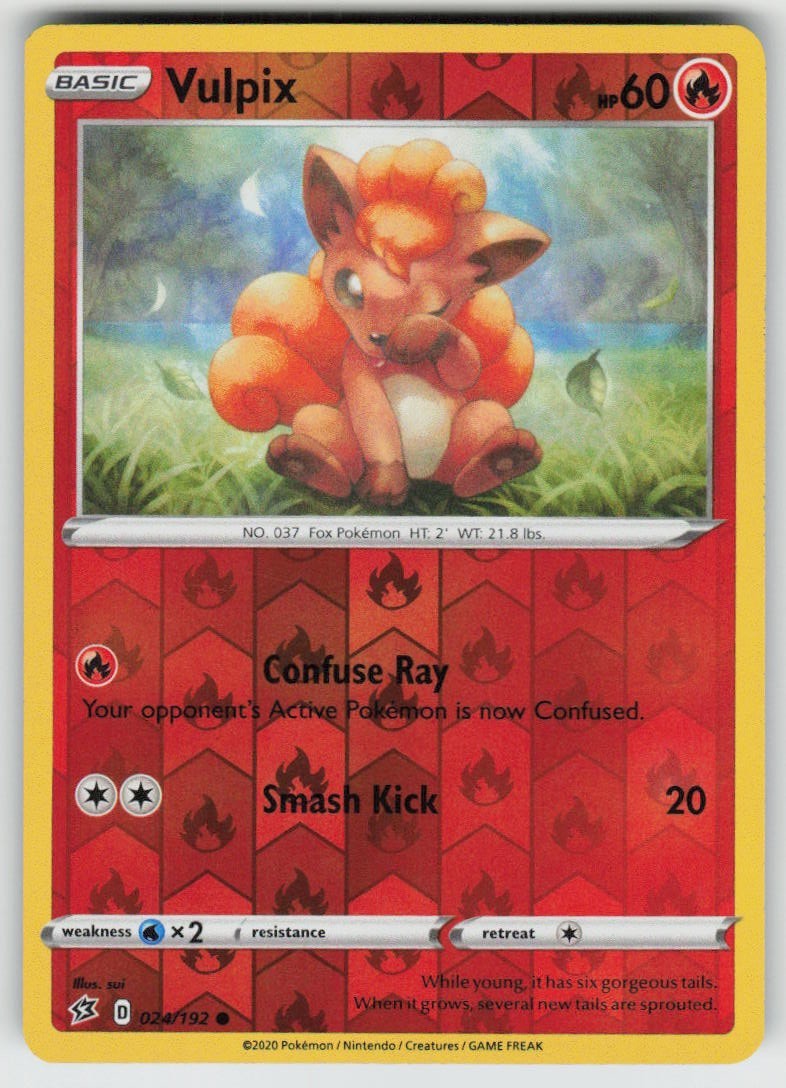 PO-04 Reverse Holo Vulpix 024/192 Common SWSH02: Rebel Clash NM