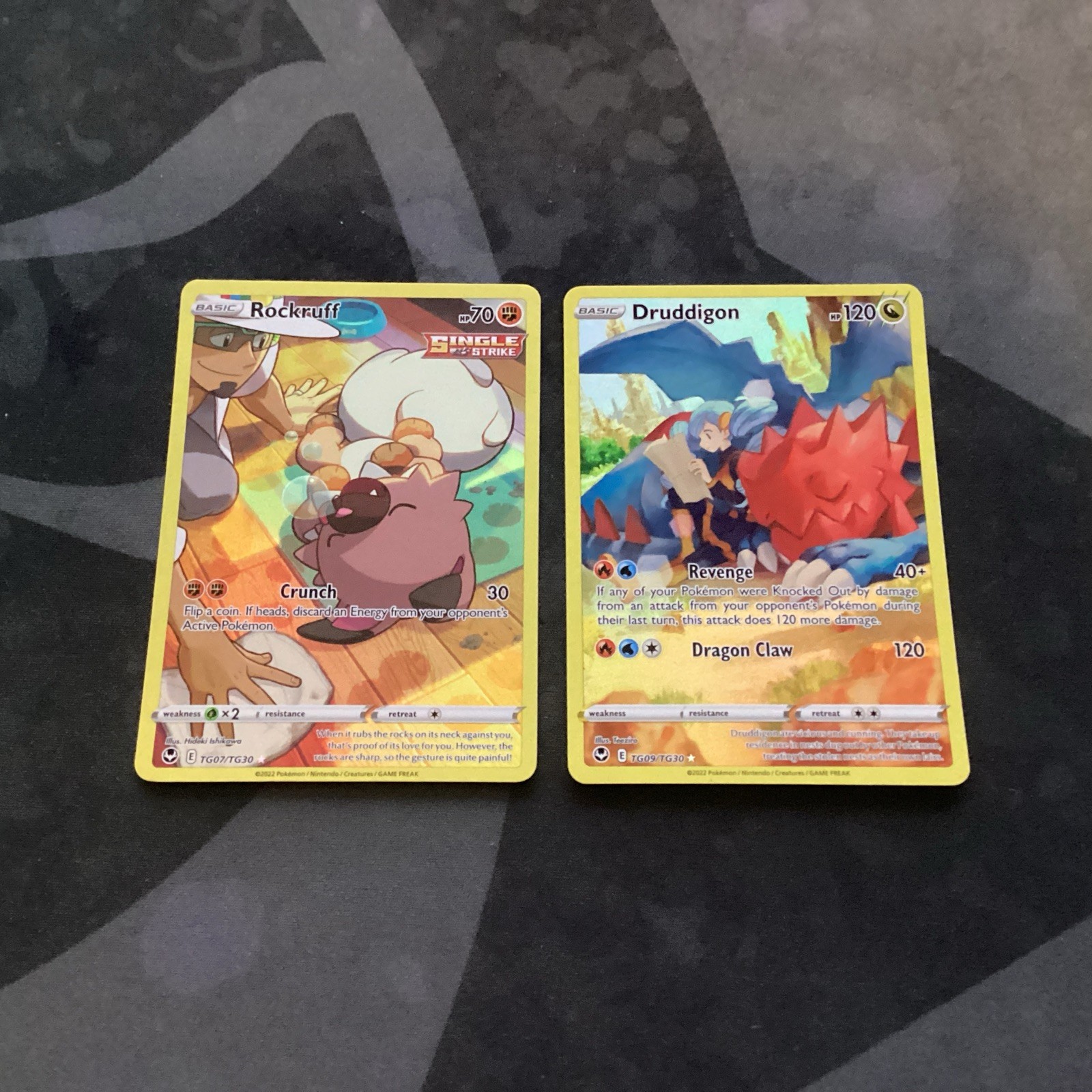 Rockruff Silver Tempest Tg07/tg30 Druddigon Silver Tempest Tg09/tg30