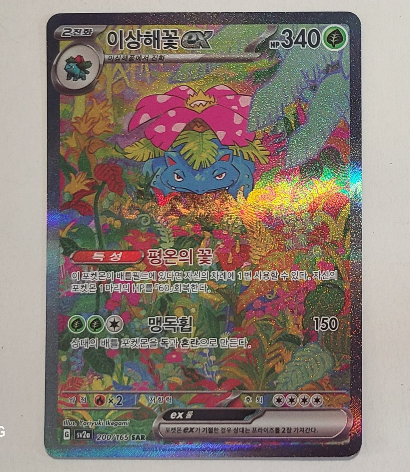 Venusaur ex 200/165 SAR Scarlet & Violet 151 Full Art Holo (Korean)