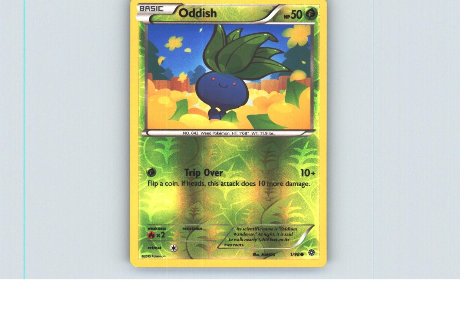 Oddish 1/98 Common Ancient Origins Pokemon Reverse Holo Near Mint