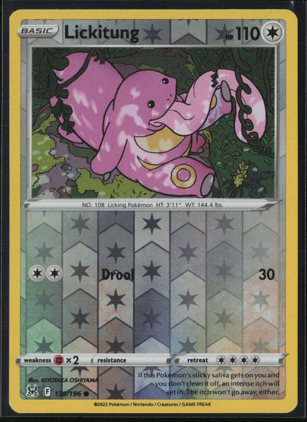 Lickitung 138/196 Pokemon Lost Origin Common Near Mint Reverse Holo