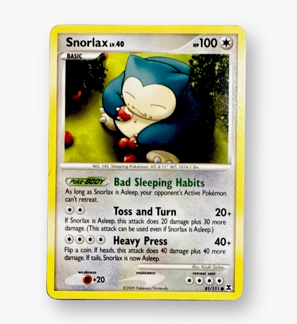 Pokémon TCG, Snorlax #81, Near Mint , 2009 Release