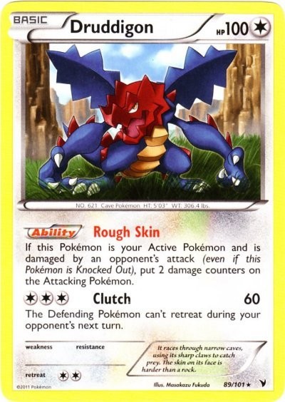 Druddigon – 89/101 – Rare – Damaged