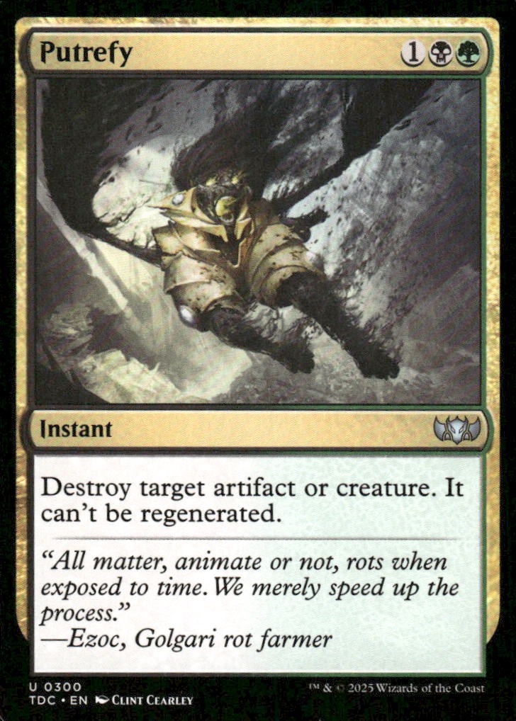 Putrefy 300 Uncommon Commander: Tarkir: Dragonstorm Magic: The Gathering NM