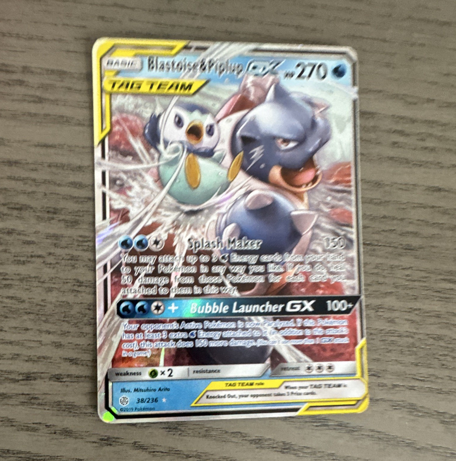 The Pokémon Company Blastoise & Piplup GX 38/236 TAG TEAM Holo UR EN