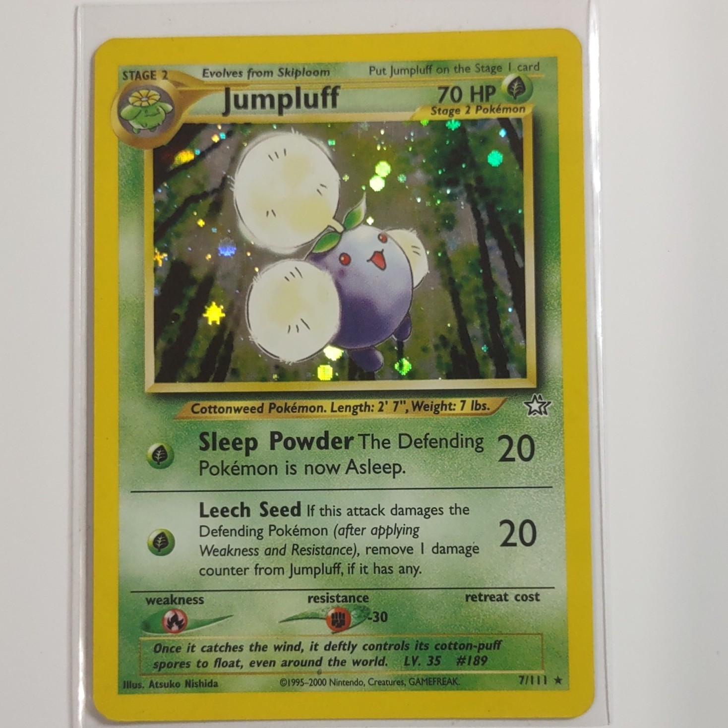 Pokemon TCG Jumpluff 7/111 Neo Genesis Holo Rare MP