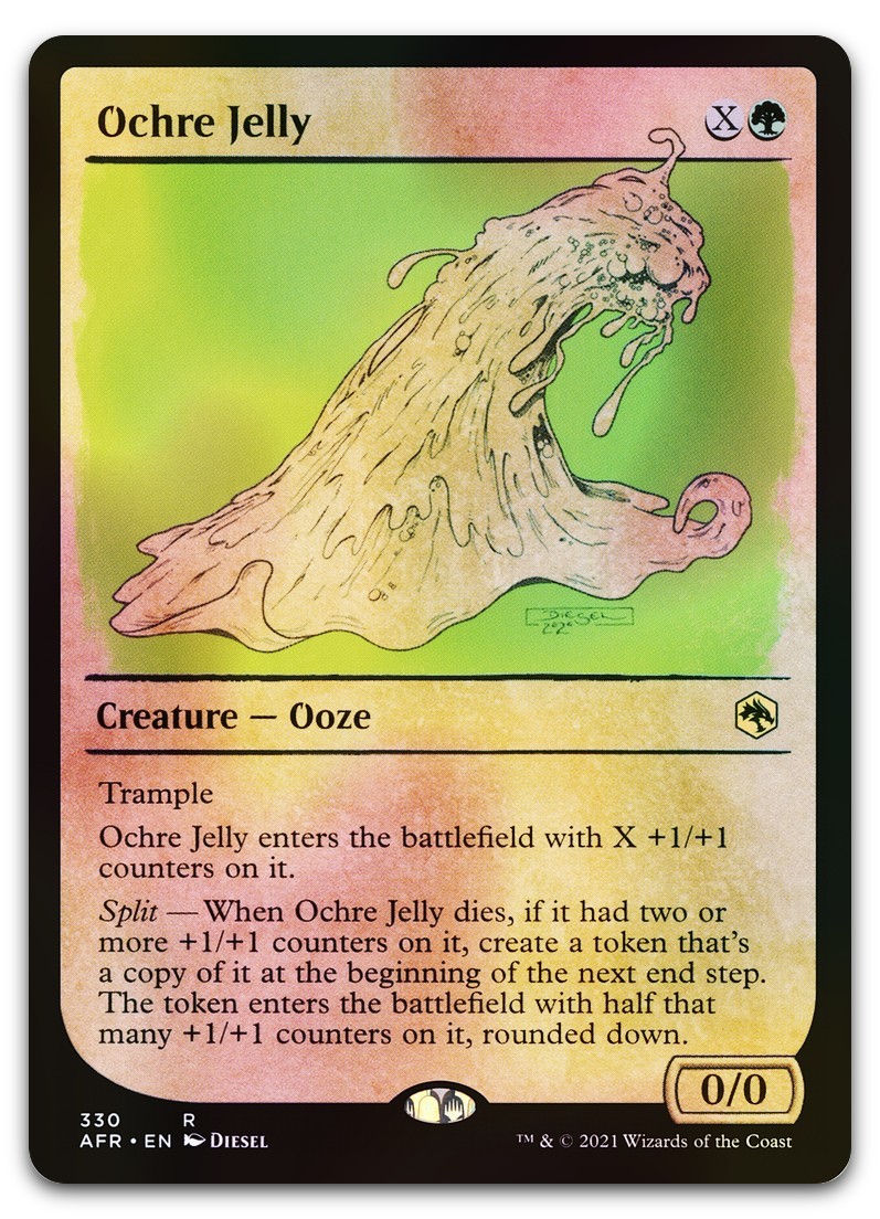 Ochre Jelly (Showcase) #330 (Foil) (NM) Forgotten Realms AFR Magic MTG