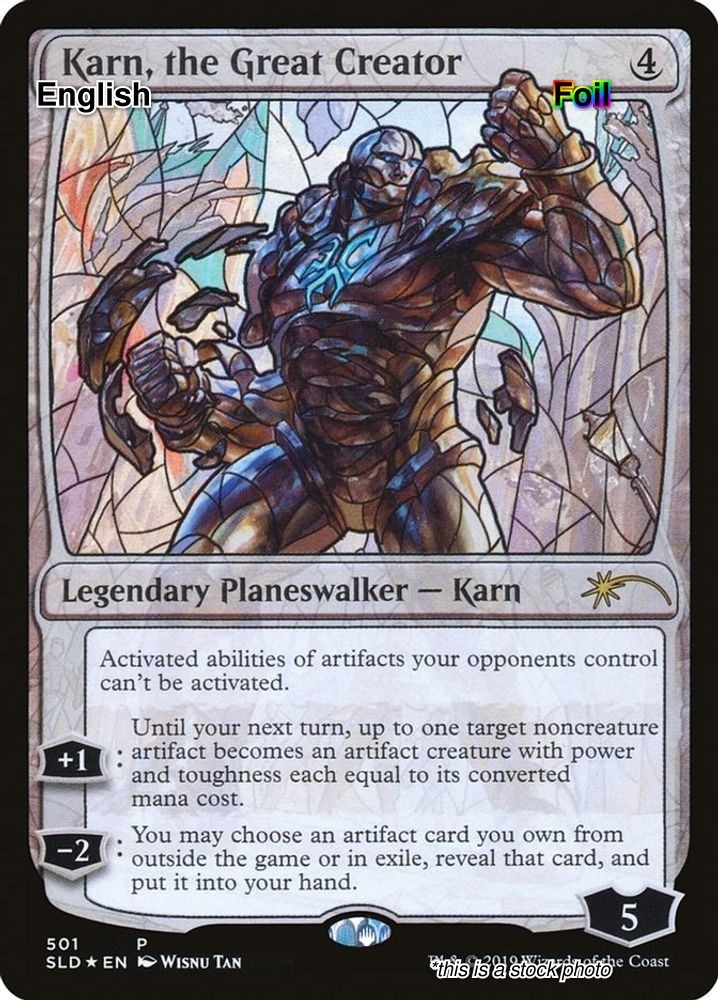 Karn, the Great Creator (Stained Glass) EN [SLD – 501] – NM [Foil] TCG MTG