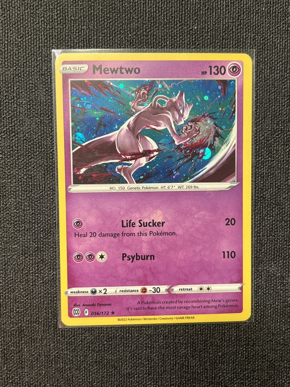 Pokemon TCG Sword & Shield Mew V Box #056 Mewtwo Cosmos Holo NM