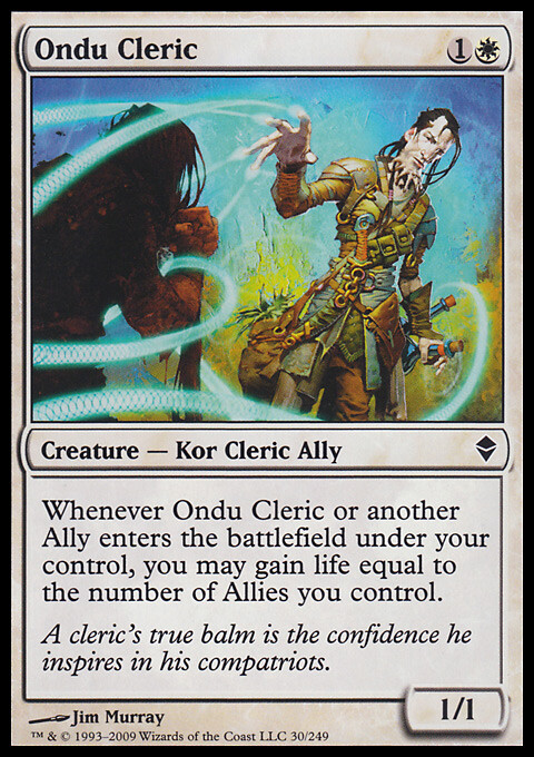 MTG Magic the Gathering Ondu Cleric (30/280) Zendikar LP