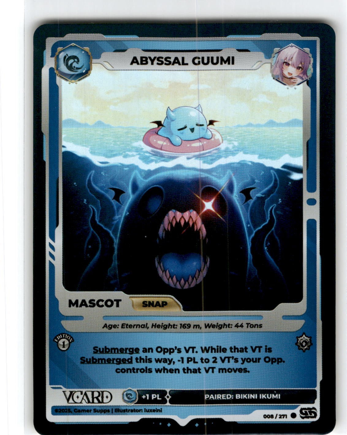 VCard Divine Chaos First Edition Mascot Holo Foil Abyssal Guumi