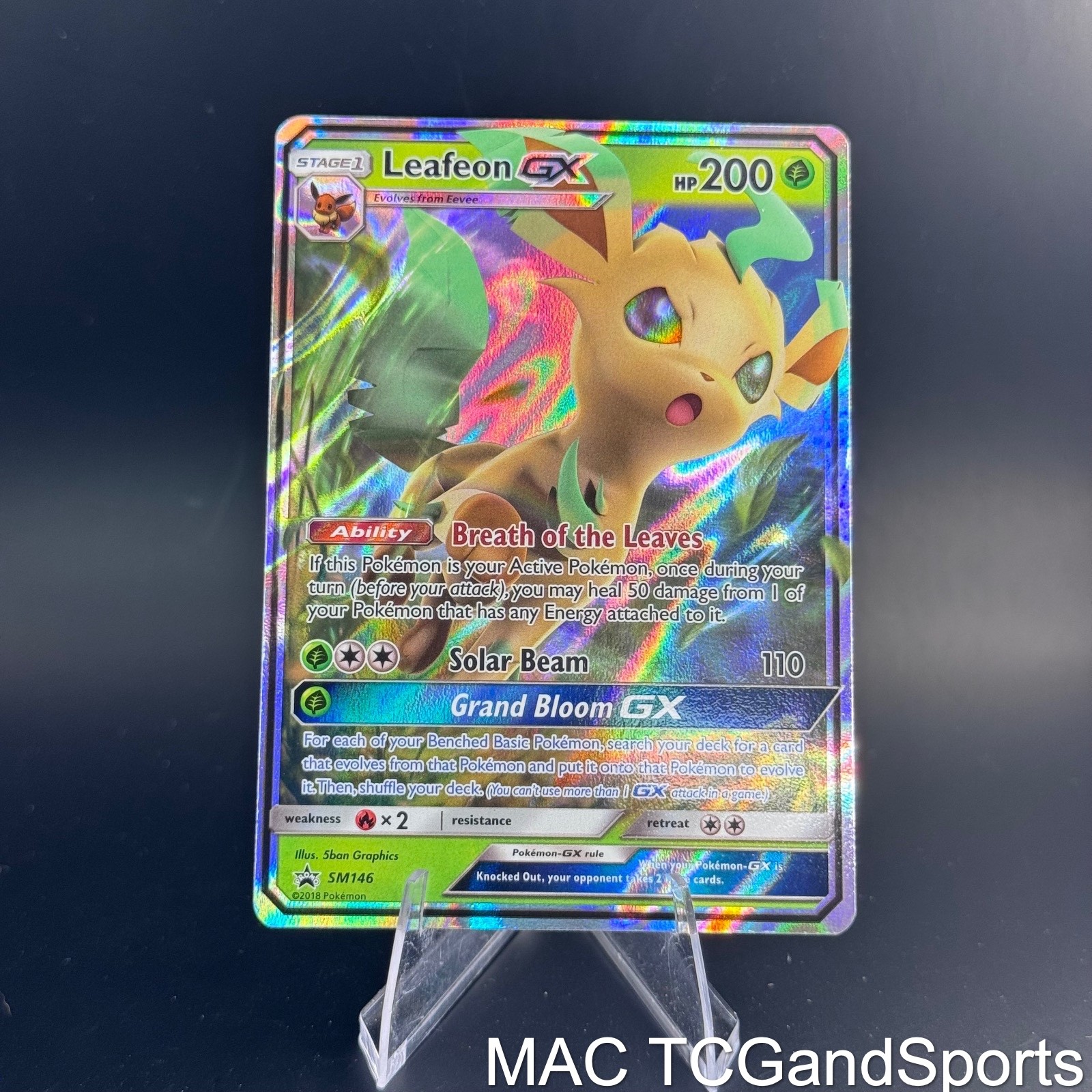 Leafeon GX – SM146 Holo Sun & Moon Promo Pokemon TCG NM