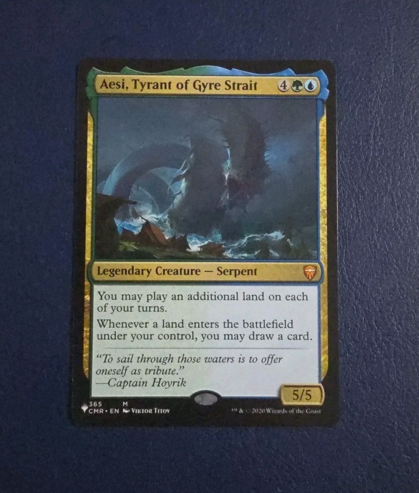 NM Aesi, Tyrant of Gyre Strait #365 “The List” Reprint Commander CMR