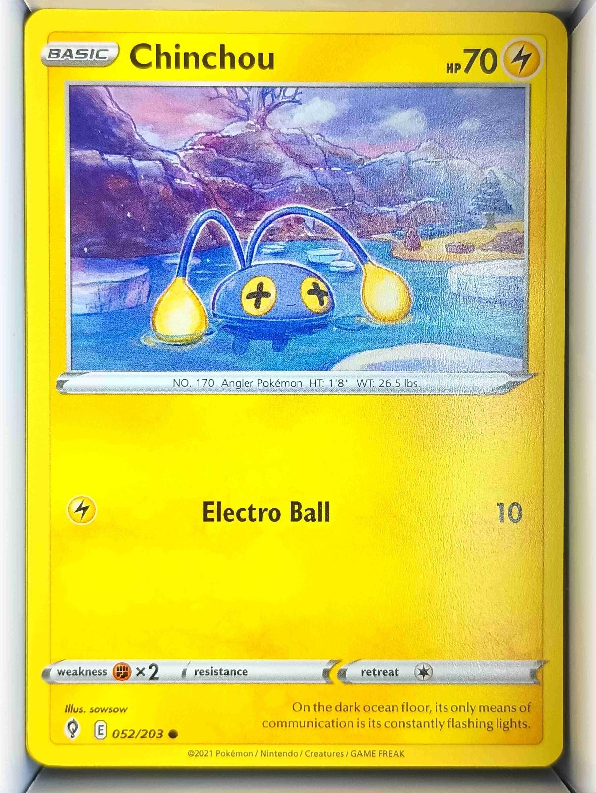 Chinchou 052/203 Common Evolving Skies Pokemon Near Mint