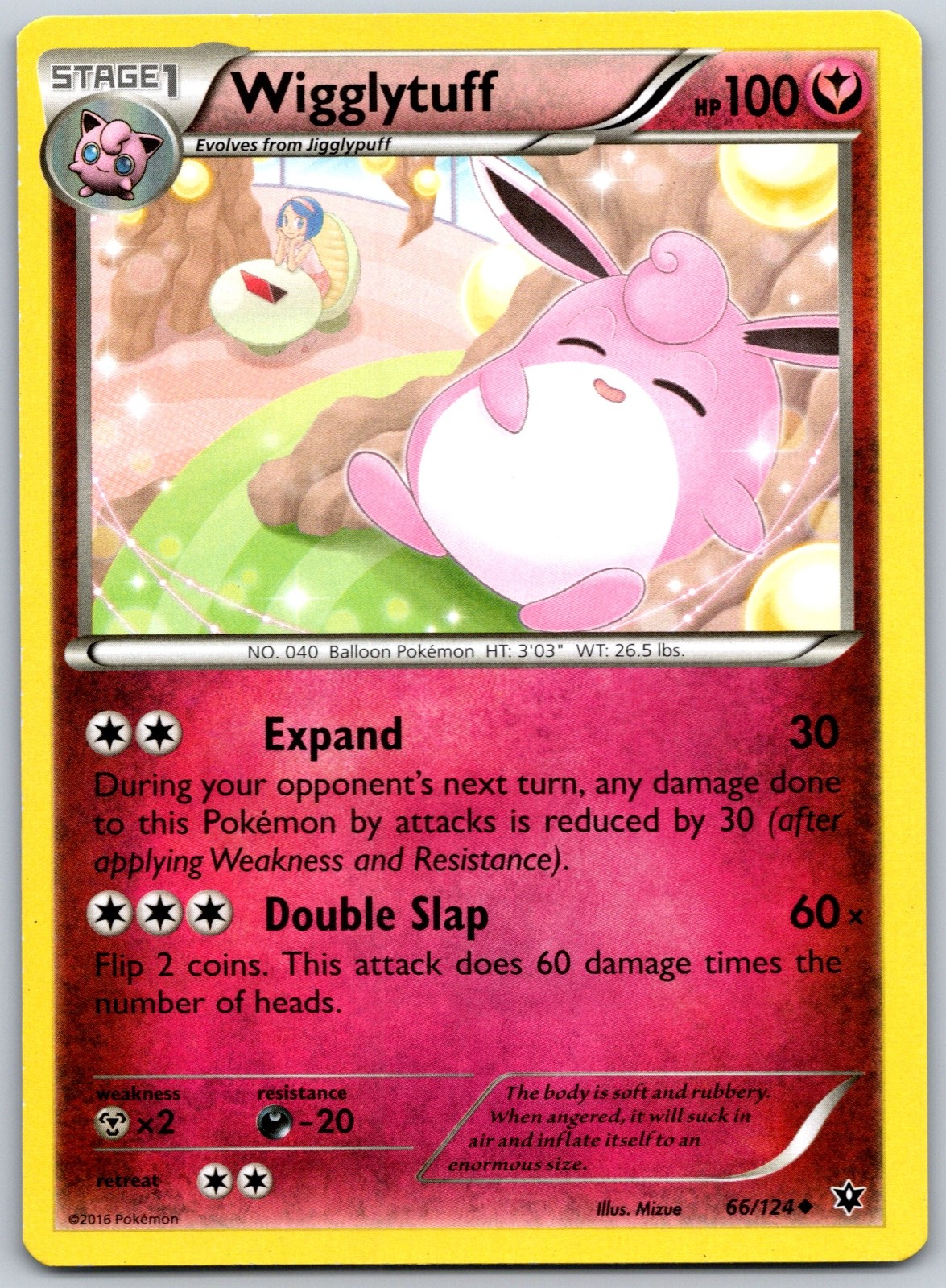 Wigglytuff Uncommon Mizue XY – Fates Collide 66/124 LP