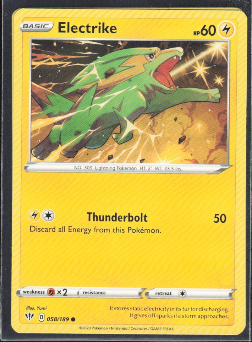 2020 Sword & Shield – Darkness Ablaze Electrike Basic/Common #58