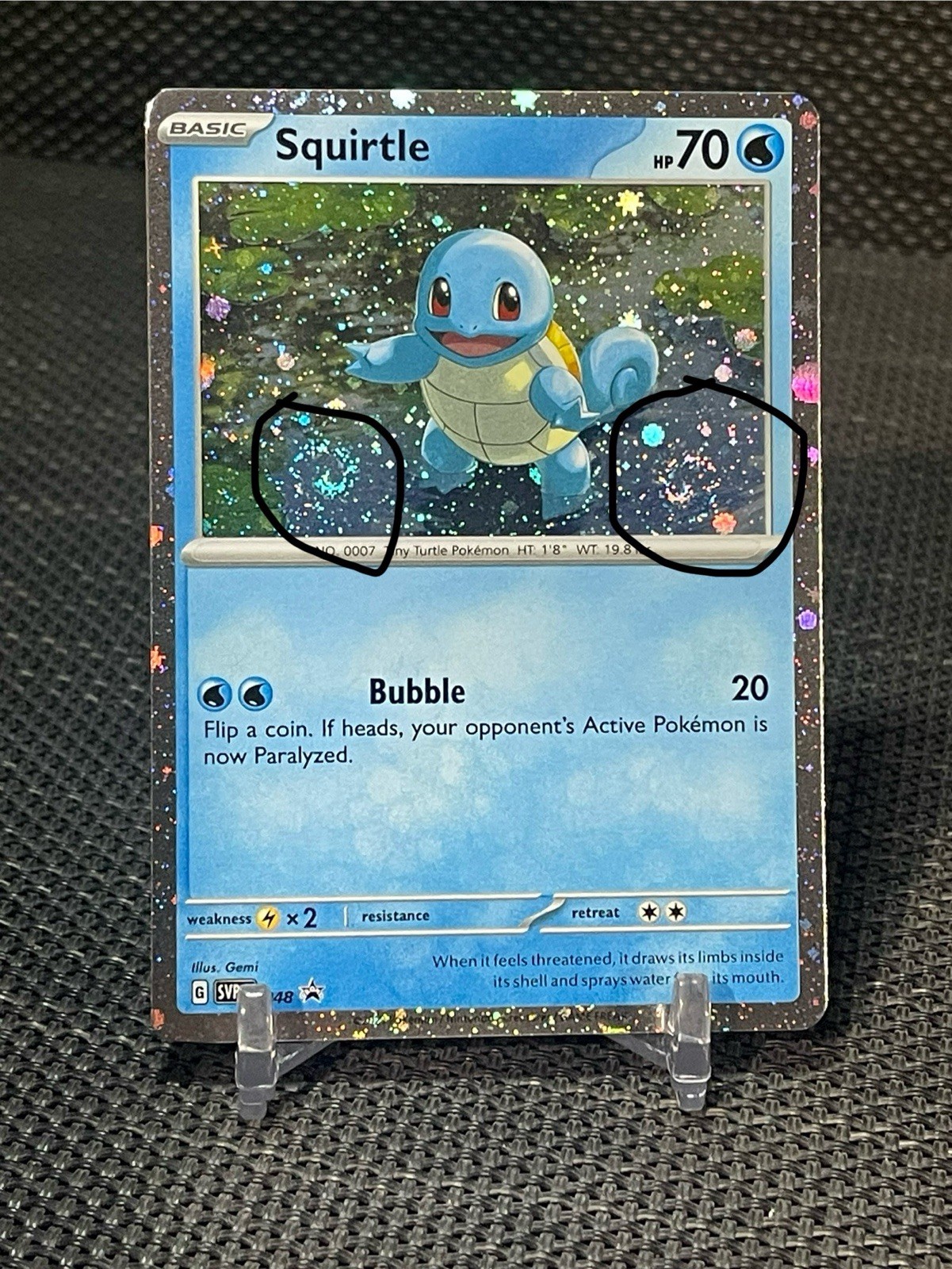 Pokemon 151 Poster Collection Squirtle Cosmos Holo With 2 Swirls💫