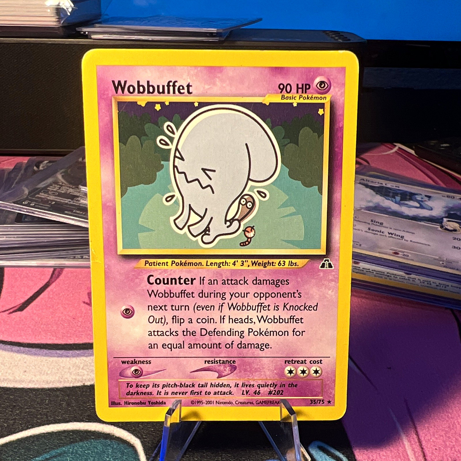 The Pokémon Company Wobbuffet 35/75 Neo Discovery Rare Regular Unlimited 90 HP