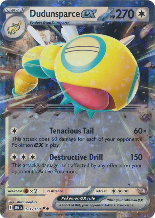 Holo Dudunsparce ex 121/159 Double Rare SV09: Journey Together