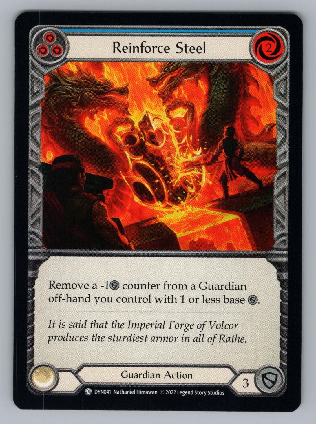 REINFORCE STEEL (BLUE) DYN041 C FLESH AND BLOOD NM NATHANIEL HIMAWAN!+