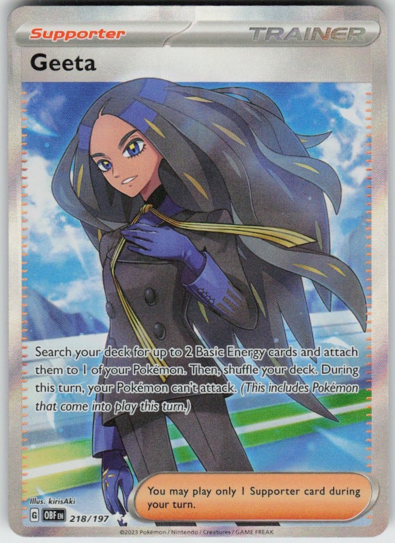 Geeta 218/197 Ultra Rare Obsidian Flames Near Mint
