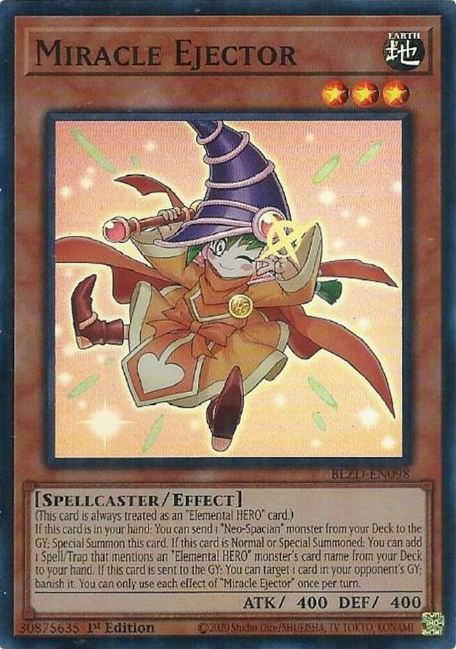 x1 Miracle Ejector – BLZD-EN098 – Super Rare – 1st Edition Yu-Gi-Oh! M/NM