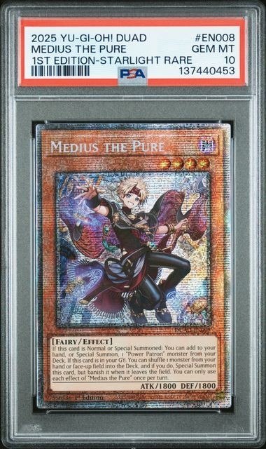 MEDIUS THE PURE 1ST EDITION – STARLIGHT – DUAD-DUELIST’S ADVANCE #EN008 PSA 10