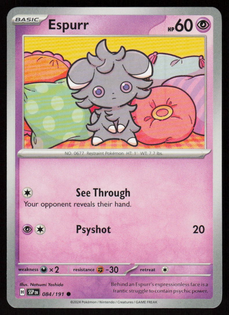 Espurr 084/191 Common Surging Sparks Pokemon Near Mint