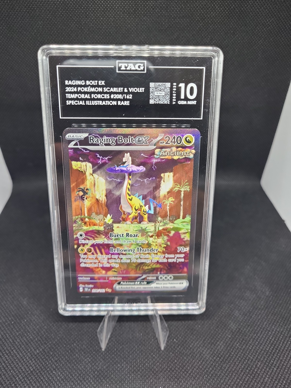 Raging Bolt ex 208/162 SV05: Temporal Forces IR Graded TAG Gem Mint 10