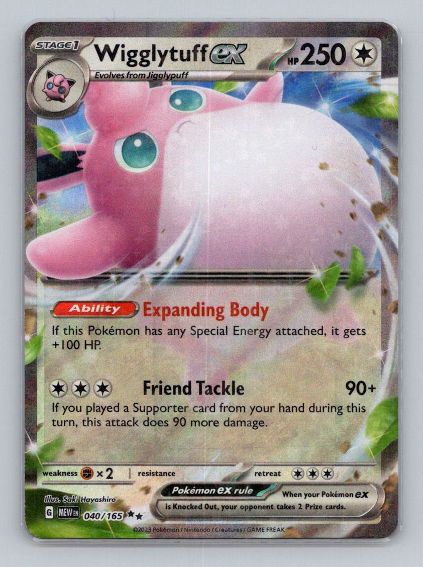 Wigglytuff ex 040/165 Double Rare SV: Scarlet & Violet 151 NM Pokemon