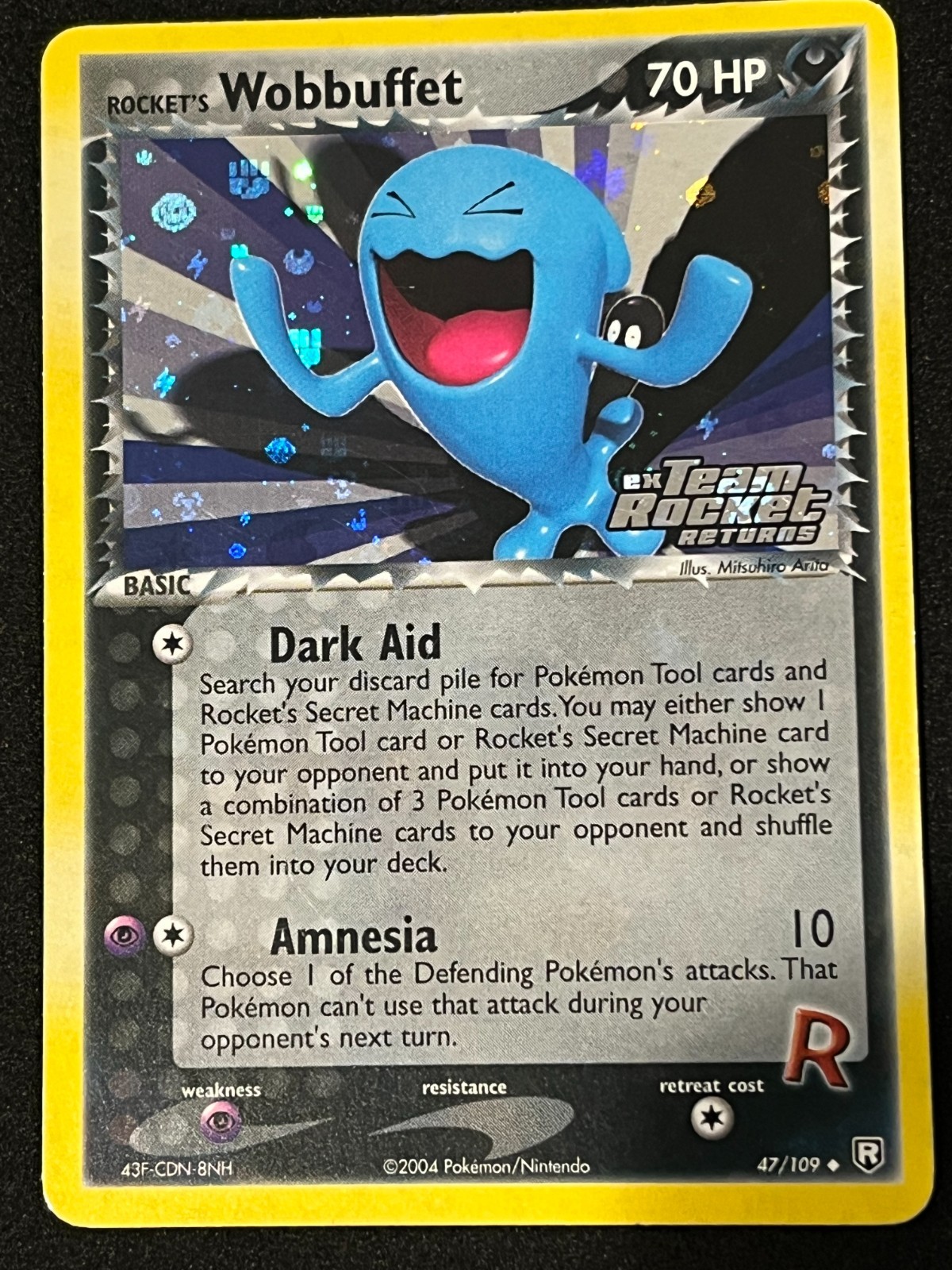 Pokémon Rocket’s Wobbuffet 70 HP Holo Rare 47/109 EX Team Rocket Returns 2004 MP