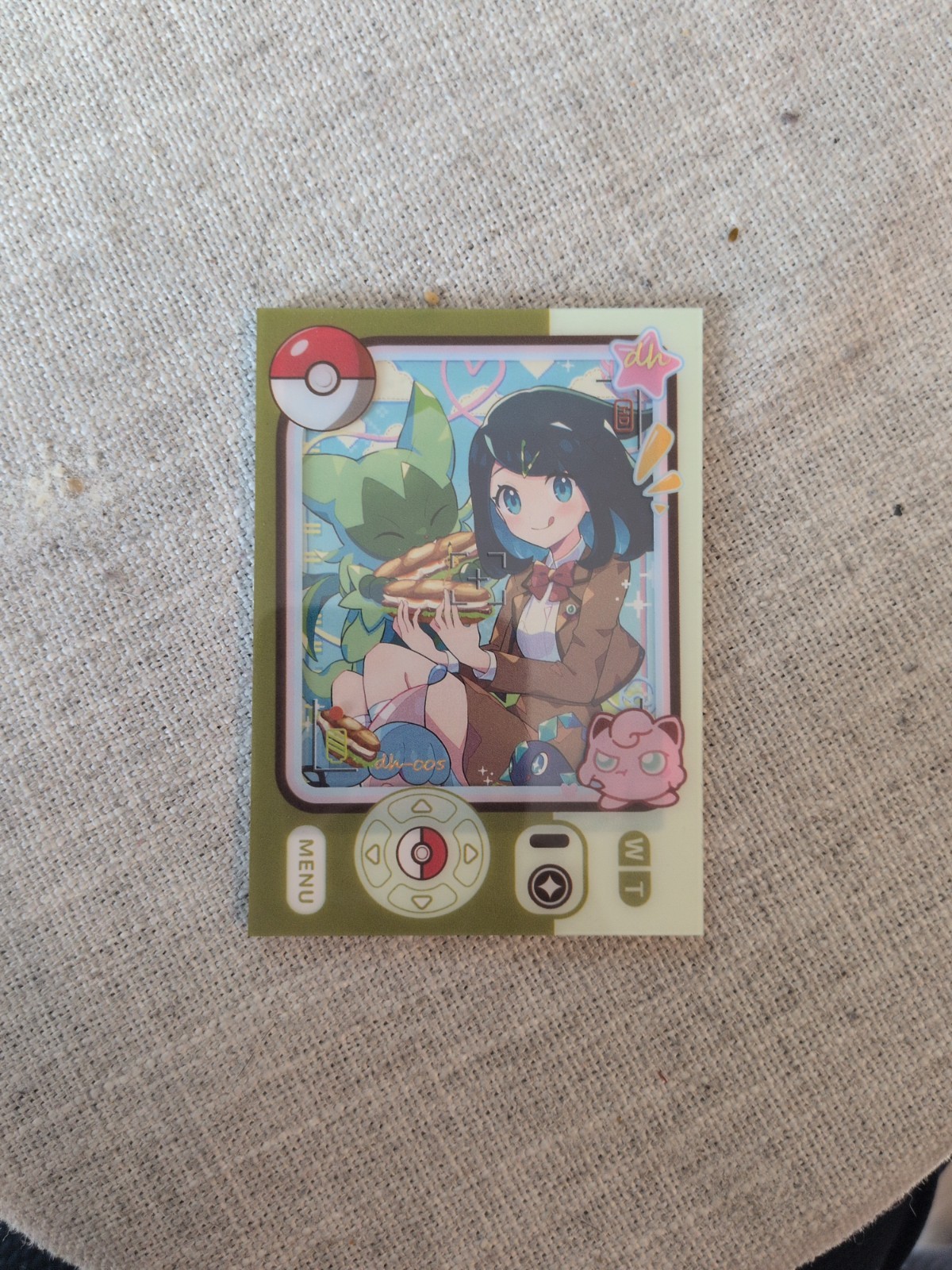 Pokemon Mengka Camera Rika dH dh-005 Serialized 142/699 Jiggly Puff Non-tcg Card