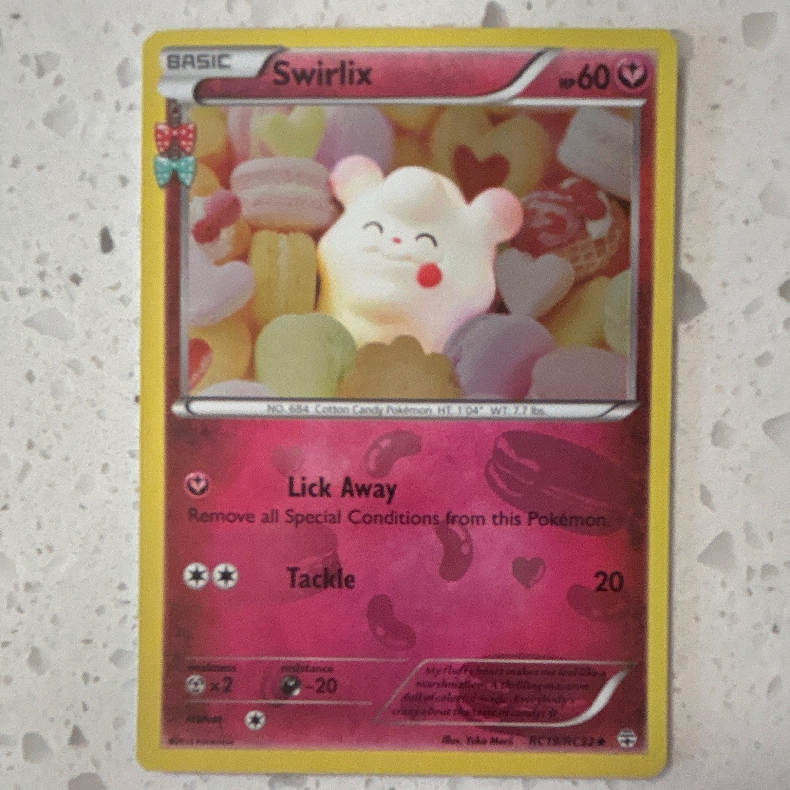 Pokemon Swirlix RC19/RC32 Generations Radiant Collection Basic 60 HP Rev Holo